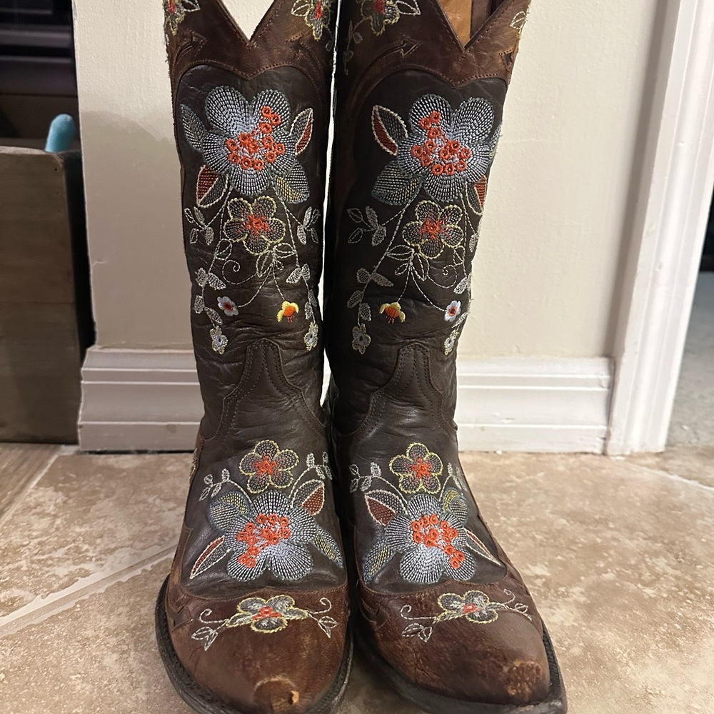 Old Gringo Embroidered Brown Western Boots
